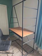 Hoge eettafel/ laddertafel met 2 krukken, Huis en Inrichting, Tafels | Eettafels, Ophalen of Verzenden, Zo goed als nieuw, Rechthoekig