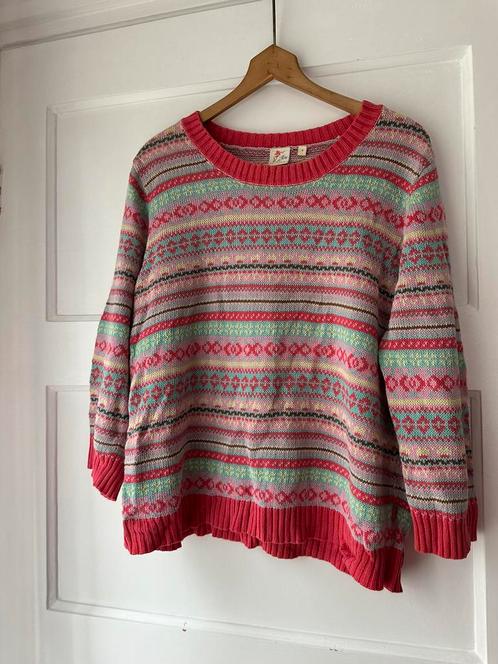 Prachtig scandinavisch noors gebreide katoenen trui Jackpot, Kleding | Dames, Truien en Vesten, Zo goed als nieuw, Maat 42/44 (L)