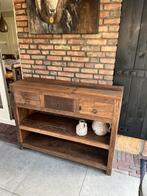 Wand tafel met 3 lades van oud hout, Huis en Inrichting, Tafels | Sidetables, Ophalen, 100 tot 150 cm, Zo goed als nieuw, 25 tot 50 cm