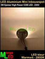 LED Tiny House MINI Inbouwspot COB 3W warmwit - M10, LEDinbouwspot, Led, Metaal of Aluminium, Nieuw