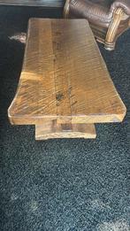 Zware eikenhouten salontafel., Ophalen, Gebruikt, 100 tot 150 cm, 50 tot 100 cm