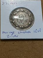 Zilveren penning 1858, Antiek en Kunst, Ophalen of Verzenden