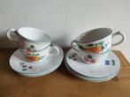 4 Prachtige gave kop en schotels. Herend Hungary. Hand paint, Verzamelen, Ophalen of Verzenden, Zo goed als nieuw, Porselein, Kop en/of schotel