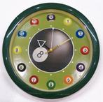 Pool of biljart klok mooie oude klok, Ophalen of Verzenden