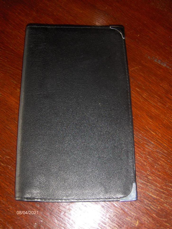 Zwarte Kalfsleren Portefeuille met metalen hoekjes- Nieuw-, Sieraden, Tassen en Uiterlijk, Portemonnees, Nieuw, Overige merken