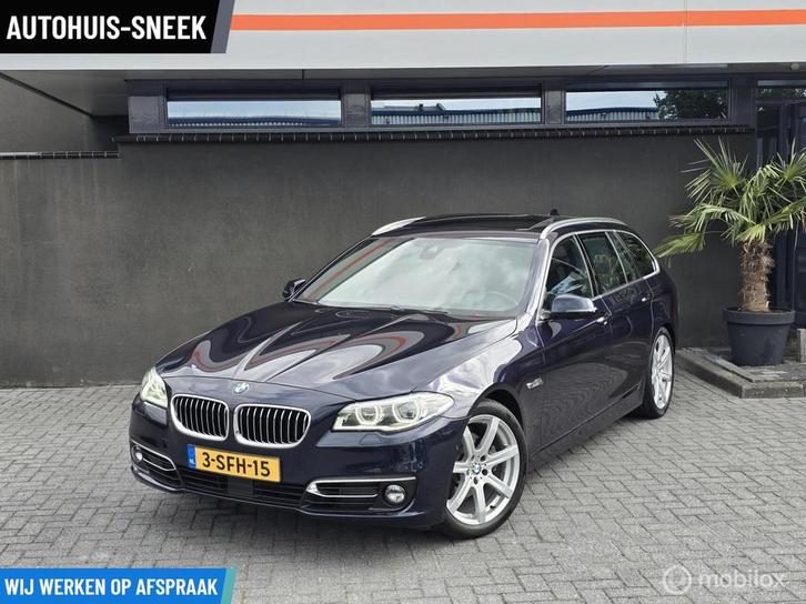 BMW 5-serie Touring 518d Luxury Edition|Full Option|Trekhaak, Auto's, BMW, Bedrijf, Te koop, 5-Serie, 360° camera, ABS, Achteruitrijcamera