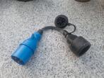 Verloop stekker van 220 Volt naar 3 pins, Ophalen of Verzenden, Zo goed als nieuw