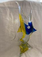Murano Zwaardvis - Blauw, Geel, Helder - 33cm, Ophalen of Verzenden