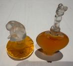 2 Lalique miniatuur parfumflesjes met inhoud, Verzamelen, Parfumverzamelingen, Ophalen of Verzenden, Gebruikt, Miniatuur, Gevuld