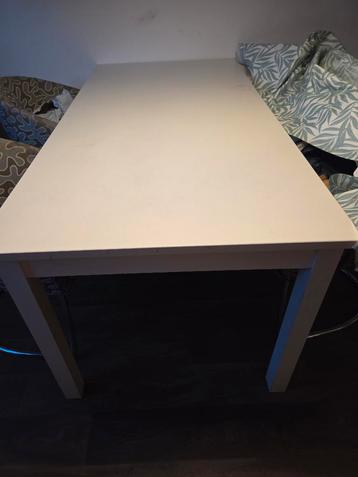 Witte Eettafel 180x90cm - Gebruikt beschikbaar voor biedingen