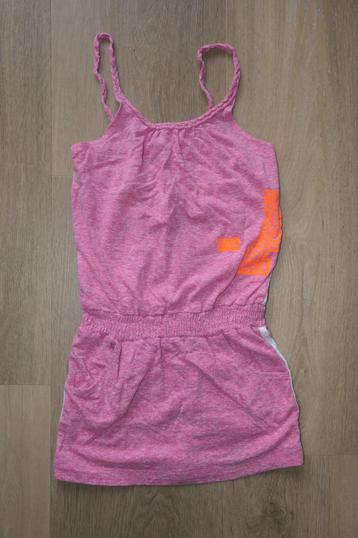 Zomerjurk roze oranje witte biesjes | 110-116 | WE beschikbaar voor biedingen