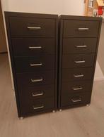 IKEA Helmer ladeblok op wielen, locker kast met lades zwart, Huis en Inrichting, Ophalen, Minder dan 50 cm, 5 laden of meer, Zo goed als nieuw