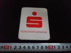 sticker logo bank S bondsspaarbank (wit), Ophalen, Zo goed als nieuw, Bedrijf of Vereniging