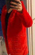 Rode zachte lange jas m/l, Kleding | Dames, Jassen | Winter, Ophalen, Zo goed als nieuw, Rood
