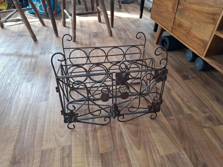 Klassiek Frans wijnrek, Huis en Inrichting, Woonaccessoires | Wijnrekken, Gebruikt, 75 cm of meer, Metaal, 5 tot 15 flessen, Ophalen