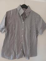 " grijs" / wit streep blouse mt 46( 44) , LYNN, Lynn, Ophalen of Verzenden, Zo goed als nieuw, Maat 42/44 (L)