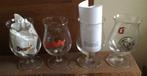 4 verschillende Duvel glazen, Verzamelen, Ophalen of Verzenden, Gebruikt, Glas of Glazen, Duvel