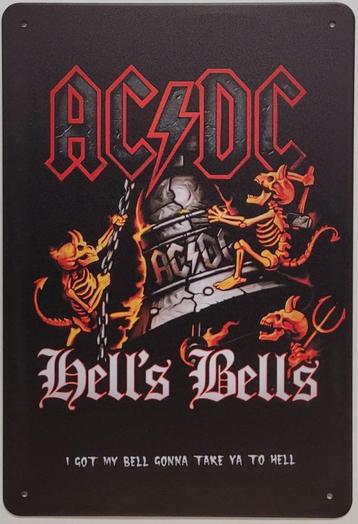 ACDC Hell Bells reclamebord van metaal wandbord decoratie  beschikbaar voor biedingen