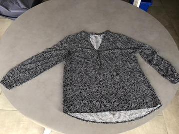 Zwart/witte Esprit hartjes blouse, maat 42 beschikbaar voor biedingen
