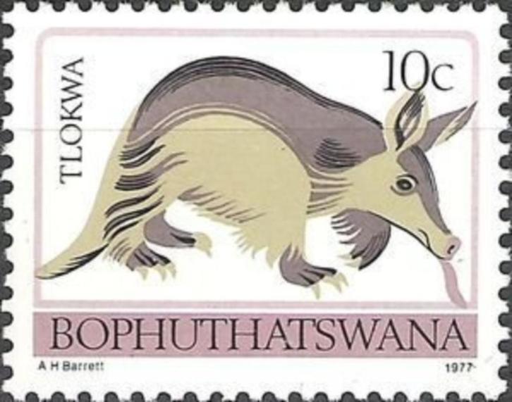 BOPHUTHATSWANA 1 - Dieren: zoogdieren (aardvark), Postzegels en Munten, Postzegels | Thematische zegels, Postfris, Dier of Natuur