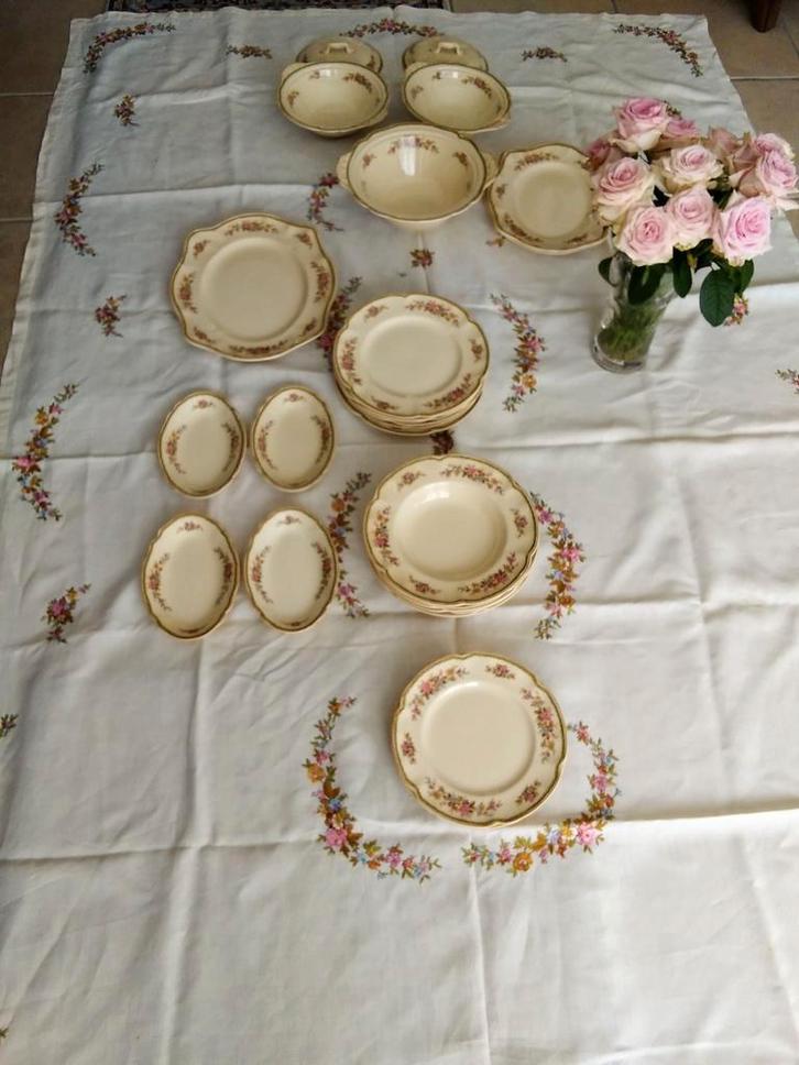 Victoria Johnson Bros servies en kleed borden, Antiek en Kunst, Antiek | Servies los, Ophalen