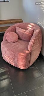 Comfortabele roze fauteuil, Huis en Inrichting, Fauteuils, Ophalen, Minder dan 75 cm, Zo goed als nieuw, 75 tot 100 cm