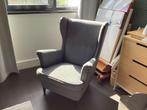 Oorfauteuil in grijze stof van ikea, Ophalen, Gebruikt, 75 tot 100 cm, 75 tot 100 cm