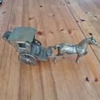 Koperen paard en koets - Decoratief object, ca 30 cm, Antiek en Kunst, Ophalen, Koper