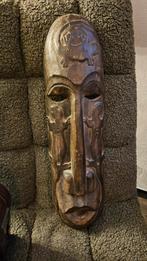 Houten masker met gravures, Ophalen of Verzenden