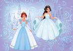 Prinsessen behang blauw, roze, prinses behang, Muurdeco4kids, Verzenden, Nieuw, Wanddecoratie