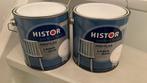 2 x HISTOR  2,5 l. ZIJDEGLANS OfWhite/ 9016  2 voor 80 euro, Wit, Nieuw, Ophalen of Verzenden, Lak