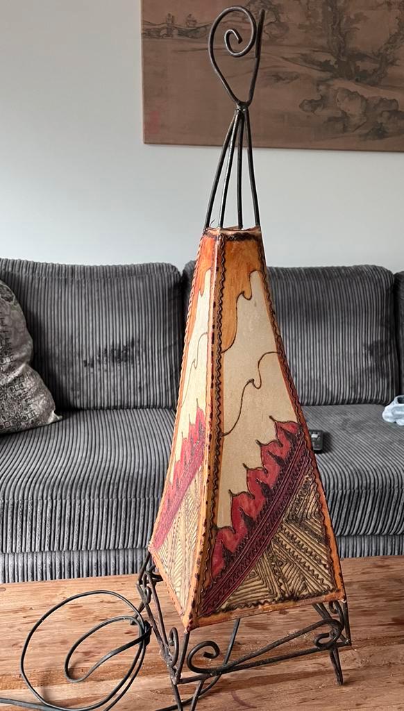 Marokaanse vloer of tafellamp, Huis en Inrichting, Lampen | Vloerlampen, Gebruikt, Minder dan 100 cm, Overige materialen, Ophalen
