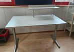 Zeer stevig bureau, kantoor kwaliteit, met opzetstuk, Huis en Inrichting, Bureaus, Ophalen, In hoogte verstelbaar, Zo goed als nieuw