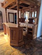 Complete bar met luifel en achterkast met spiegels, Huis en Inrichting, Barren, Ophalen of Verzenden, Zo goed als nieuw
