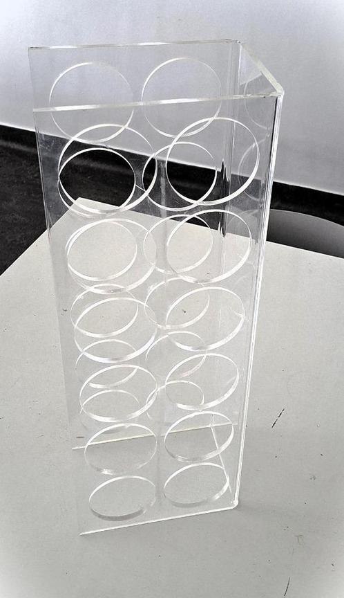 vintage plexiglas acryl wijnrek retro design jaren 70-80, Huis en Inrichting, Woonaccessoires | Wijnrekken, Gebruikt, 50 tot 75 cm