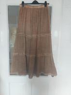 BRUINE KATOENEN IBIZA ROK MT (S t/m L )  ABSOLUTE NIEUWSTAAT, Maat 38/40 (M), Bruin, Ophalen of Verzenden, Zo goed als nieuw