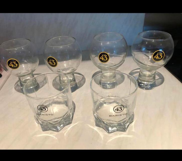 Likeur 43 /Baristo glazen En Bacardi artiekelen, Verzamelen, Glas en Borrelglaasjes, Nieuw, Overige typen, Ophalen