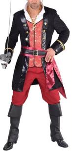 Leuk rood/zwart/goud PIRAAT/ZEEROVER/PIRATES pak, Ophalen, Carnaval, Nieuw, Kleding