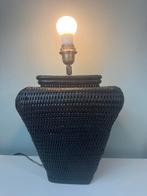 Vintage rotan lamp, zwart overgespoten, Gebruikt, ?, Minder dan 50 cm, Hout