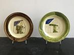 Twee handgemaakte keramische wandborden – "De Kosterij", Ophalen of Verzenden, Huis en Inrichting