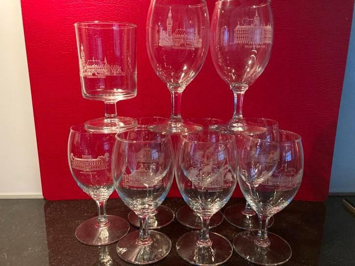 Paleis Wijnglazen / Glazen - 10 stuks, Verzamelen, Glas en Borrelglaasjes, Zo goed als nieuw, Overige typen, Ophalen of Verzenden