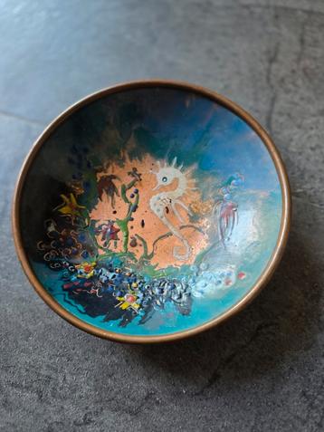 Antieke messing cloisonne mystieke zeepaardje  beschikbaar voor biedingen