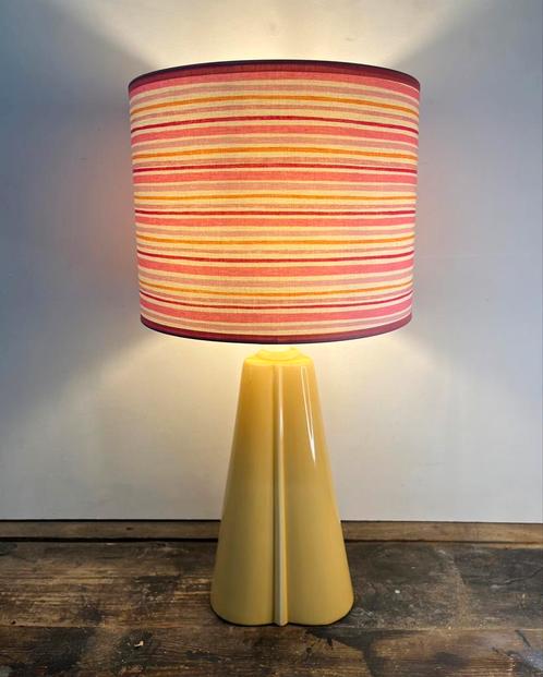 Vintage koraldec keramische tafellamp, Huis en Inrichting, Lampen | Tafellampen, Gebruikt, Minder dan 50 cm, Overige materialen