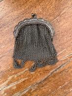 Beurtje antiek zilveren gehaakt beursje., Antiek en Kunst, Antiek | Goud en Zilver, Ophalen of Verzenden
