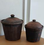 Mooie bruine potten (Tip DECEMBER KADO), Antiek en Kunst, Curiosa en Brocante, Ophalen