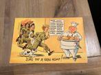 Ansichtkaart militair cartoon fantasie keuken, Verzamelen, Ophalen of Verzenden, Landmacht, Nederland, Foto of Poster