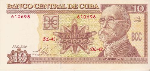 CUBA 10 PESOS 2010 MOOI BILJET, Postzegels en Munten, Bankbiljetten | Europa | Niet-Eurobiljetten, Overige landen, Verzenden