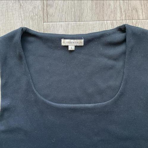 Essentials top | zwart | maat L, Kleding | Dames, Tops, Zo goed als nieuw, Maat 38/40 (M), Zwart, Zonder mouw, Ophalen of Verzenden
