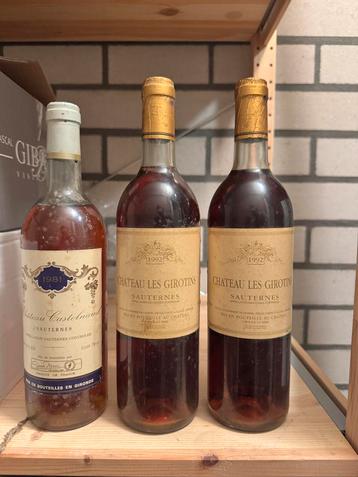 3 flessen oude sauternes (2) beschikbaar voor biedingen