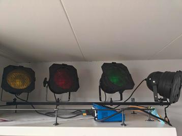 Set van 4 Theater Lampen met Kleurenfilters beschikbaar voor biedingen